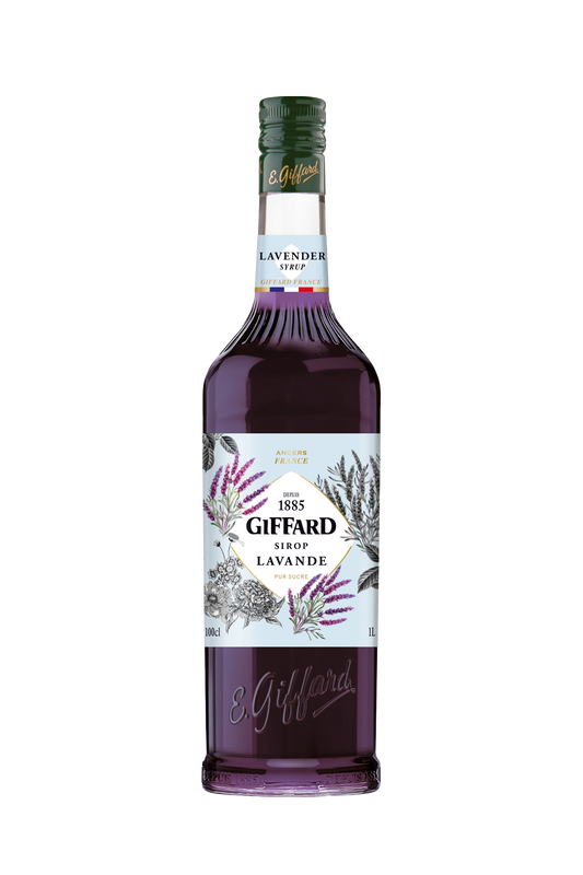 WS | Giffard Lavender Syrup Glass, 2 Pack - 2 x 1 Litre | Bottles